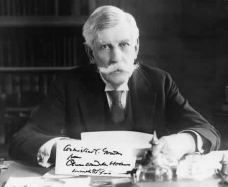 Supreme Court Justice Oliver Wendell Holmes, who said "It is better for all the world, if instead of waiting to execute degenerate offspring for crime or to let them starve for their imbecility, society can prevent those who are manifestly unfit from continuing their kind."