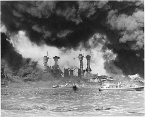 ILLUSTRATION: The Attack on Pearl Harbor, Hawaii