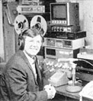 Kevin Strom in 1991 in the first American Dissident Voices radio studio