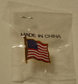 "Patriotic" Pin, made in China