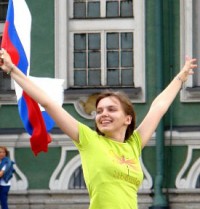 Russian patriot in St. Petersburg