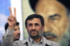 Iran's President Ahmadinejad flashes a victory sign after a victory before which even Western polls showed him winning two to one. What is the real source of the post-election chaos?