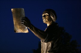 James Madison and the Constitution, portrayed in a sculpture at James Madison University in Harrisonburg, Virginia