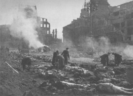 The bodies are counted just after Valentine's Day, 1945, in the aftermath of the Dresden Holocaust. American author Kurt Vonnegut was there. Emerging from a shelter into the smoldering ashes of the firebombed city of civilians and refugees, he told a fellow survivor "I'll never trust my government again."