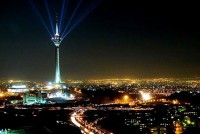 Tehran skyline at night